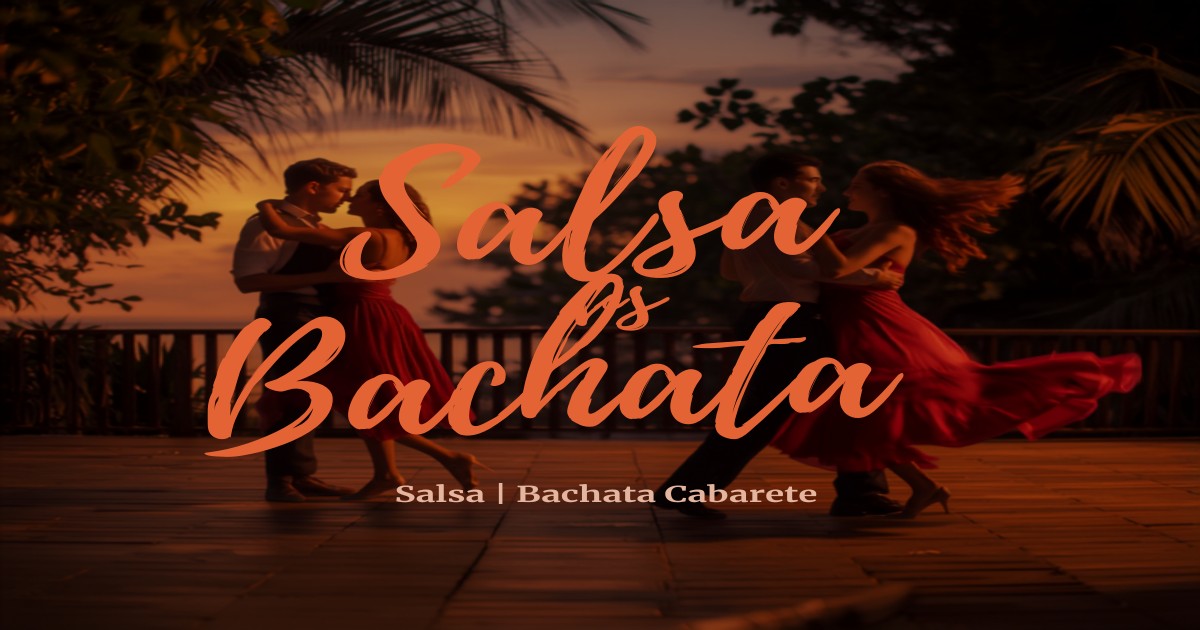 Parejas bailando salsa y bachata en Cabarete, República Dominicana